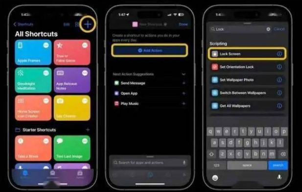 常宁苹果14锁屏维修店分享iPhone14升级iOS16.4后如何创建锁屏快捷方式 