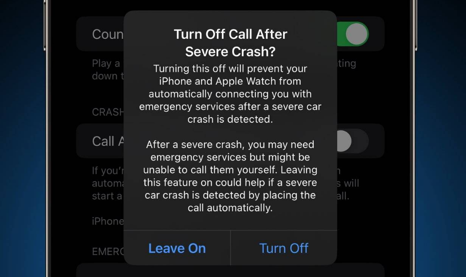 常宁苹果14维修分享 iPhone 14 和 Apple Watch 上关闭崩溃检测 
